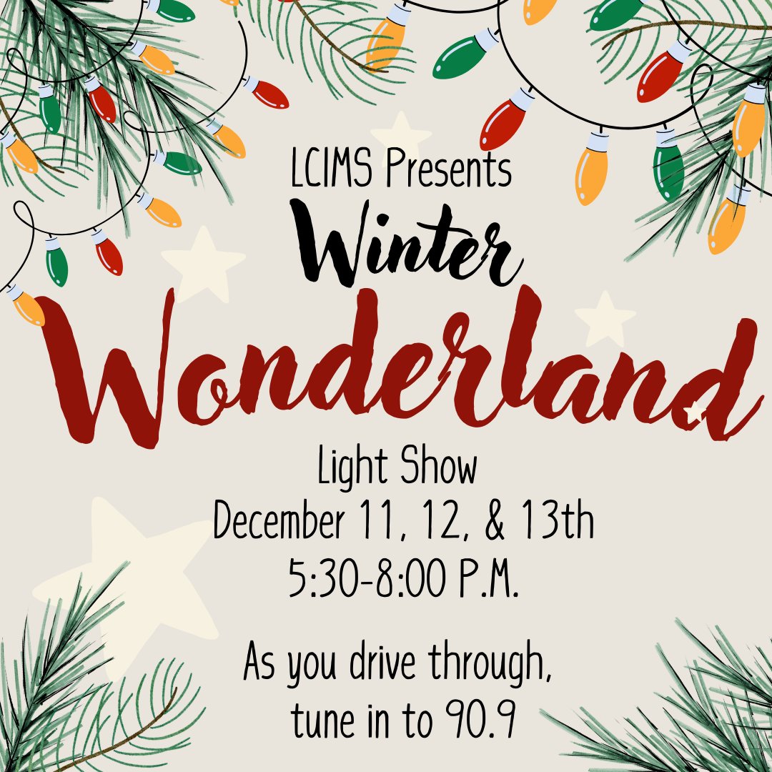 Countdown to our 2nd Annual Winter Wonderland Light Show! Any Christmas light donations are appreciated as we work to make it amazing! 🎄
