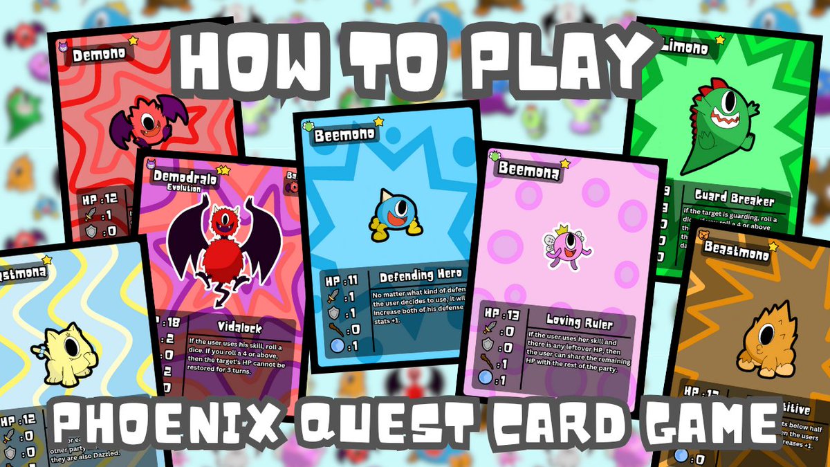 PapiPoliteRPG's tweet photo. LEARN HOW TO OFFICIALLY PLAY Phoenix Quest Card Game!

PQCG is a Fun RPG Inspired Dice Rolling Card Battle Game that is HEAVILY Influenced by games like Paper Mario and Dragon Quest!

Check out this 3 Minute video! 😁 
https://t.co/EC5Qj6MIgG https://t.co/D3REZ6YlN6