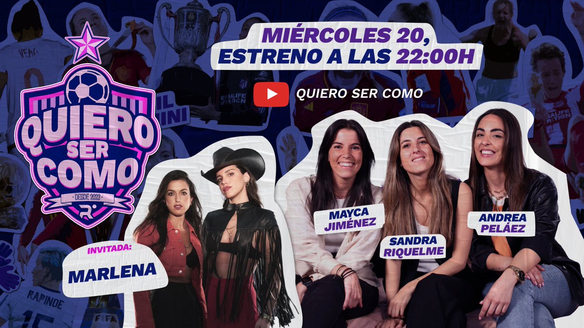 relevo's tweet photo. ⌛️ ¡Vente a un nuevo 'Quiero Ser Como'!  

Hoy charlaremos con @marlenaoficial 

🎙️ @SandraRiquelme_ ,@Mayca_Jimenez
y @Andrea_Pelaez_ 

🤝@Visa_ES 

🎥No te lo pierdas: 
https://t.co/yBD2rA07lw https://t.co/QwG3CalkUA