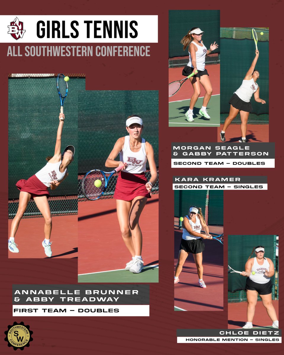 We had an amazing time celebrating our tennis season last evening! We are so proud of all of the girls! Special congrats to our All Conference Award winners! #bwathletics