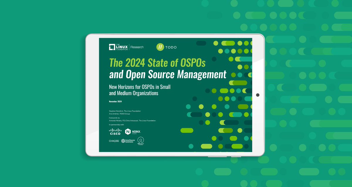linuxfoundation's tweet image. Are you curious about how OSPOs help organizations manage open source? 🚀 Check out the TODO Group's 2024 #OSPO 7th annual study for key insights and trends. 

Read it here: hubs.la/Q02Y-rWB0

#OpenSource #LinuxFoundation #TODOGroup #LFResearch