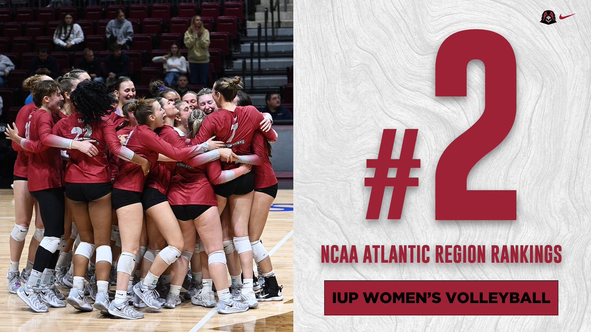 IUPVB's tweet photo. IUP volleyball is listed as the #2 seed in the final NCAA Atlantic Region numerical rankings!

📝|https://t.co/qupYehBASc

#TalonsUp https://t.co/QvS9RXh24F
