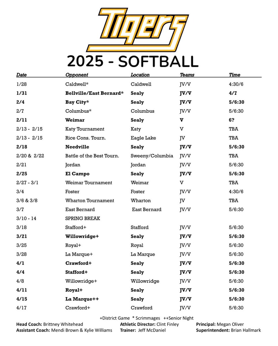 Just around the corner… Senior softball season 💛🖤🤍