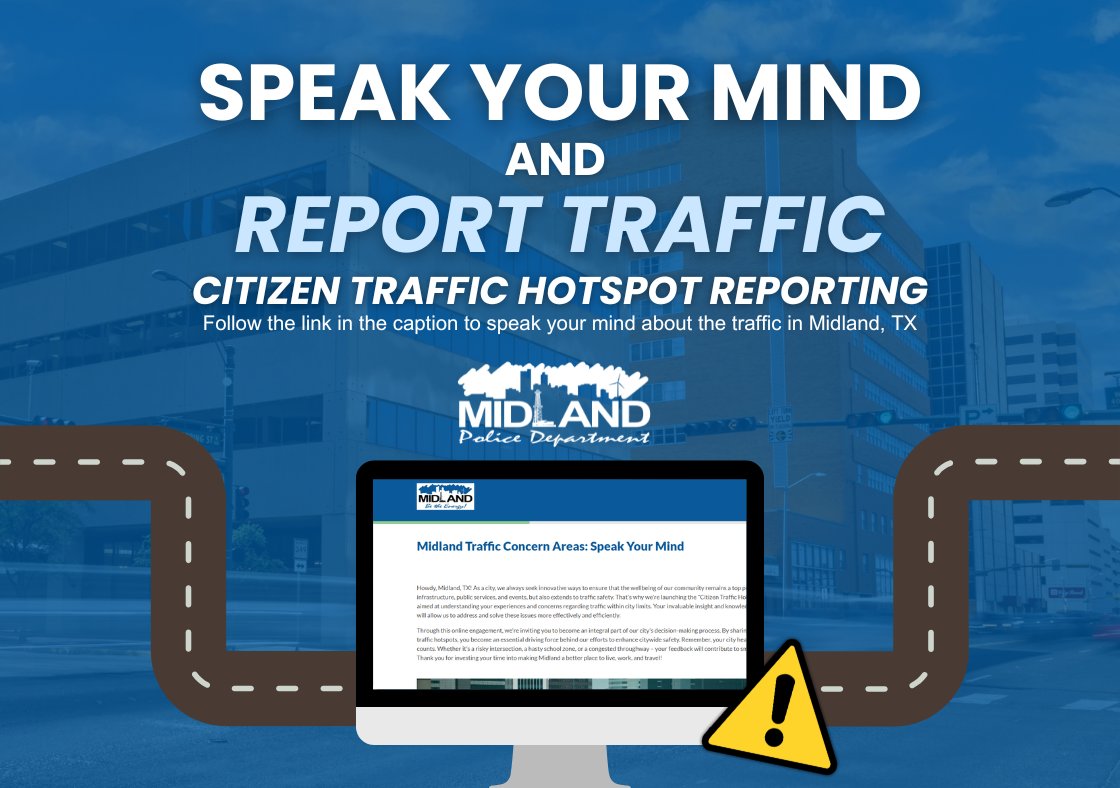 The Citizen Traffic Hotspot Reporting Map allows you to report areas where traffic issues are a concern—whether it's speeding, obeying traffic laws, pedestrian safety or other road safety challenges. 🚥🚨

Start reporting now at bit.ly/MPDCitizenTraf…