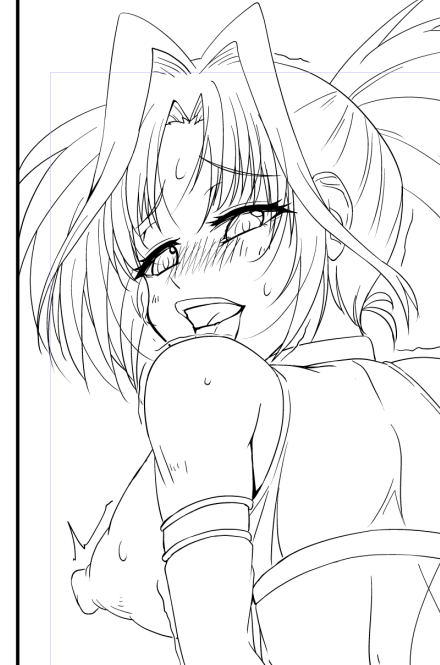 キャラのペン入れあと3P…!_(:3」∠)_ 