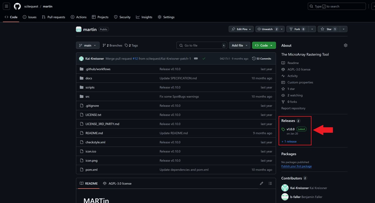 scitequest's tweet image. As it recently came to our attention that our installers on GitHub are somewhat hidden, we’ve created a short image guide to show you exactly where to click! #MARTin #Microarrays
