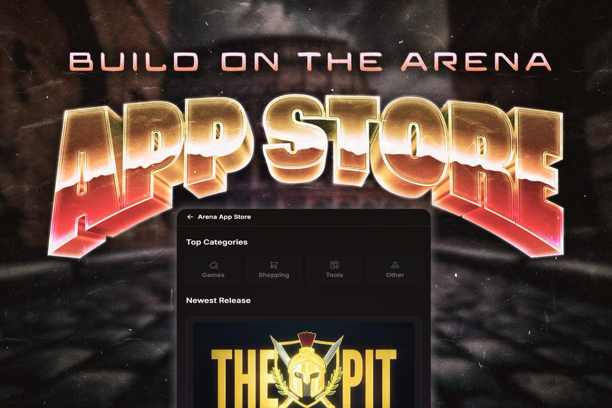 TheArena's tweet image. 1/ Today marks a big milestone for the Arena as we introduce the Arena App Store!

The Arena App Store will allow users to engage with different apps within the platform, all connected to their dynamic wallet and Arena identity. We are beginning to expand the options for users…
