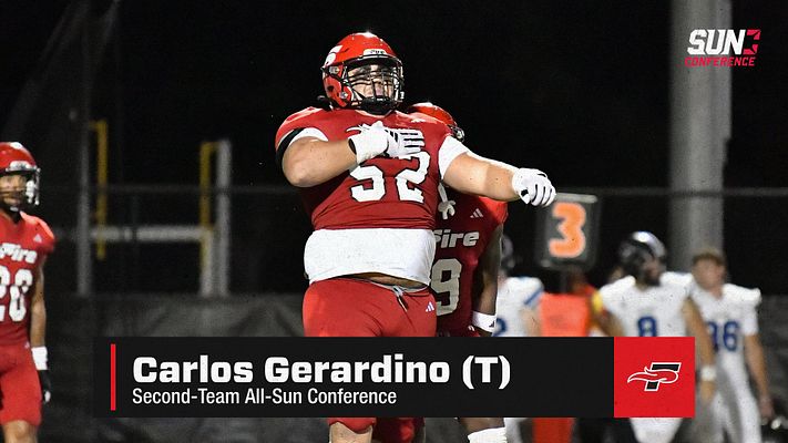 Congratulations to Carlos Gerardino for being named Second-Team All-Sun Conference!

#FuelTheFire🔥