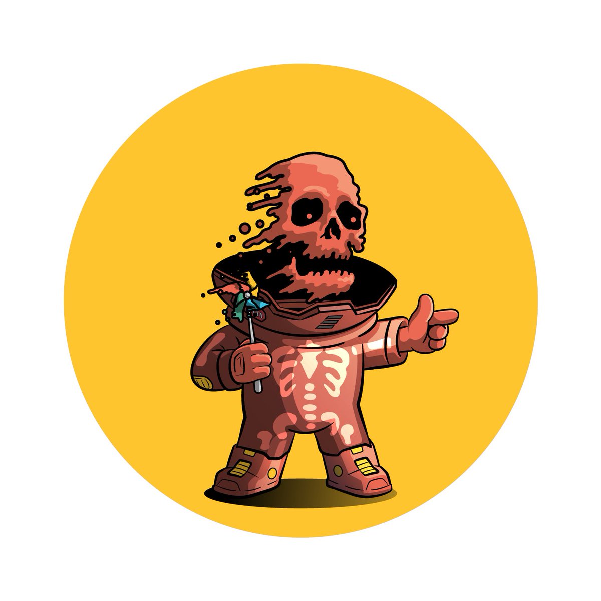 Upgraded my red skull bud to V2 for the <a href="/spacebudznft/">SpaceBudz</a>  gitbook's artist section. 
Now, back to work. 
Thanks for your patience, dear clients.