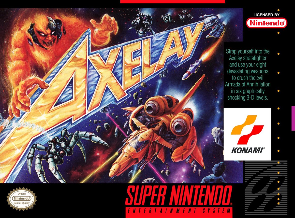 Ocelo78's tweet photo. Tonight @ 7PM CST we'll hop in the shmup seat again with an excellent 1992 SNES release from Konami: Axelay! This challenging shooter has beautiful scaling graphics and both vertical and horizontal levels!
https://t.co/ueHkmtnAvw
#RETROGAMING #SNES #shmup #Konami https://t.co/KnfGspk4lt