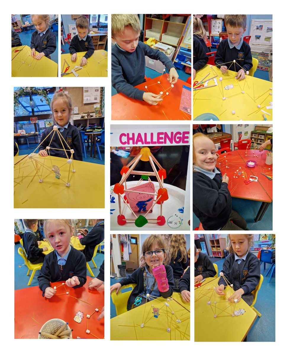 sciencesteddies's tweet image. Another challenge today for STEM Club... Can you build a house for a little pig using marshmallows and spaghetti? Fabulous efforts! #stedwardsscience #stedwardsSTEM @STEMLearningUK