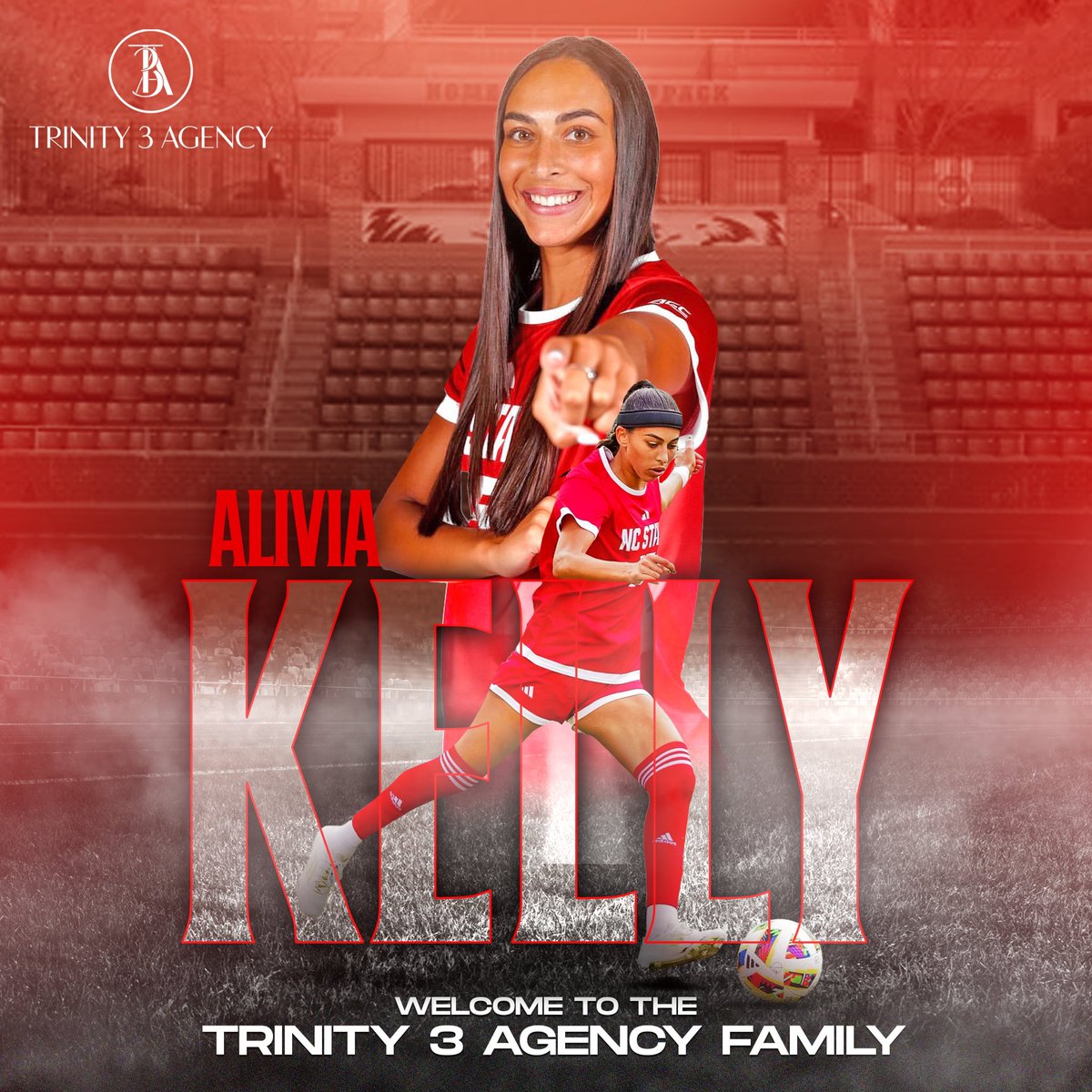 #DoneDeal Join us in welcoming and congratulating <a href="/alivia_kelly/">Alivia Kelly</a> on joining the <a href="/trinity3agency_/">Trinity 3 Agency #TeamTrinity3</a> family and signing her 1️⃣ professional contract with <a href="/WgtnPhoenixFC/">Wellington Phoenix 🔥</a>. We’re so excited for you Alivia! ⚽️✍🏽🙌🔥❤️🇺🇸 🇦🇺 
#soccer #sports #teamtrinity3