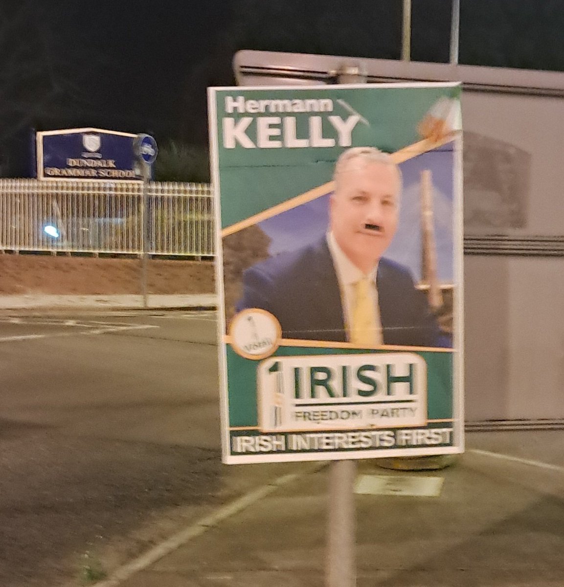 A perfectly square piece of dirt