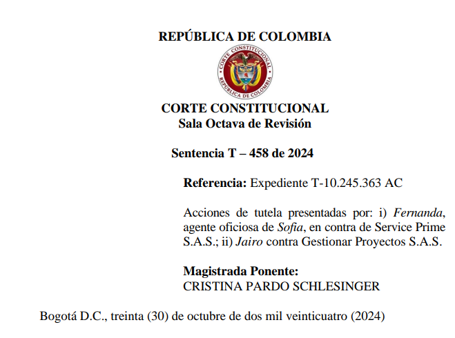 JurisprudenCol's tweet photo. Derecho a la estabilidad laboral reforzada de persona en condición de debilidad manifiesta por razones de salud

La estabilidad laboral reforzada es un derecho fundamental reconocido en el marco jurídico colombiano que protege a los trabajadores en condiciones de vulnerabilidad, particularmente aquellos que enfrentan debilidad manifiesta debido a problemas de salud. Este derecho se deriva de principios constitucionales como la dignidad humana, la igualdad, la no discriminación y el trabajo decente. En la Sentencia T-458 de 2024, la Corte Constitucional abordó dos casos representativos en los que se alegaron violaciones a este derecho, estableciendo directrices clave para su interpretación y aplicación en el ámbito laboral.

La sentencia examinó dos casos acumulados. En el primero, una joven de 19 años contratada como auxiliar de cocina sufrió un cuadro psiquiátrico agudo tras cuatro días de trabajo. La empresa Service Prime S.A.S. dio por terminado su contrato, argumentando la finalización de la obra o labor contratada, sin contar con la autorización del Ministerio del Trabajo. En el segundo caso, un hombre de 61 años con múltiples enfermedades crónicas fue despedido por una empresa de construcción, también sin la autorización requerida. Ambas acciones de tutela fueron inicialmente declaradas improcedentes por los jueces de instancia, lo que llevó a la revisión del caso por parte de la Corte Constitucional.

La estabilidad laboral reforzada busca proteger a trabajadores cuya salud física o mental los coloca en una situación de debilidad manifiesta. Este derecho se fundamenta en los principios constitucionales de dignidad humana, igualdad, y no discriminación. También encuentra respaldo en normas internacionales, como el Convenio 111 de la OIT, que prohíbe la discriminación laboral por razones de salud. Su finalidad principal es evitar despidos arbitrarios y garantizar la continuidad laboral mientras el trabajador enfrenta condiciones adversas de salud.

Para que un trabajador sea beneficiario de esta protección, deben cumplirse tres condiciones esenciales. Primero, debe demostrarse que el trabajador padece una afectación de salud que dificulta significativamente su desempeño laboral. Segundo, el empleador debe tener conocimiento de esta situación antes de proceder con el despido. Tercero, la desvinculación debe carecer de justificación objetiva y estar motivada por discriminación. Adicionalmente, la ley exige que el empleador obtenga autorización previa del Ministerio del Trabajo antes de finalizar un contrato en estas condiciones, requisito que, de no cumplirse, invalida la decisión de despido.

En el caso de la trabajadora con diagnóstico psiquiátrico, la Corte concluyó que Service Prime S.A.S. vulneró su derecho a la estabilidad laboral reforzada al despedirla sin autorización del Ministerio del Trabajo. La Corte ordenó el reintegro inmediato de la trabajadora a un cargo acorde con su estado de salud, garantizando su afiliación al sistema de seguridad social y el pago de las prestaciones adeudadas. Este fallo subrayó la obligación de los empleadores de respetar los derechos fundamentales de los trabajadores en condiciones de vulnerabilidad.

En el caso del trabajador con múltiples enfermedades crónicas, la Corte determinó que existía una carencia actual de objeto debido al fallecimiento del accionante durante el trámite judicial. Sin embargo, destacó que el despido sin autorización vulneró sus derechos fundamentales, estableciendo la necesidad de prevenir este tipo de situaciones en el futuro. Aunque el fallo no tuvo efectos prácticos debido al deceso del accionante, sentó un precedente importante para garantizar la protección de trabajadores en condiciones similares. 

Portal de actualización Jurisprudencial. Solicita tu suscripción aquí 👉 https://t.co/LAQoZz9KKg