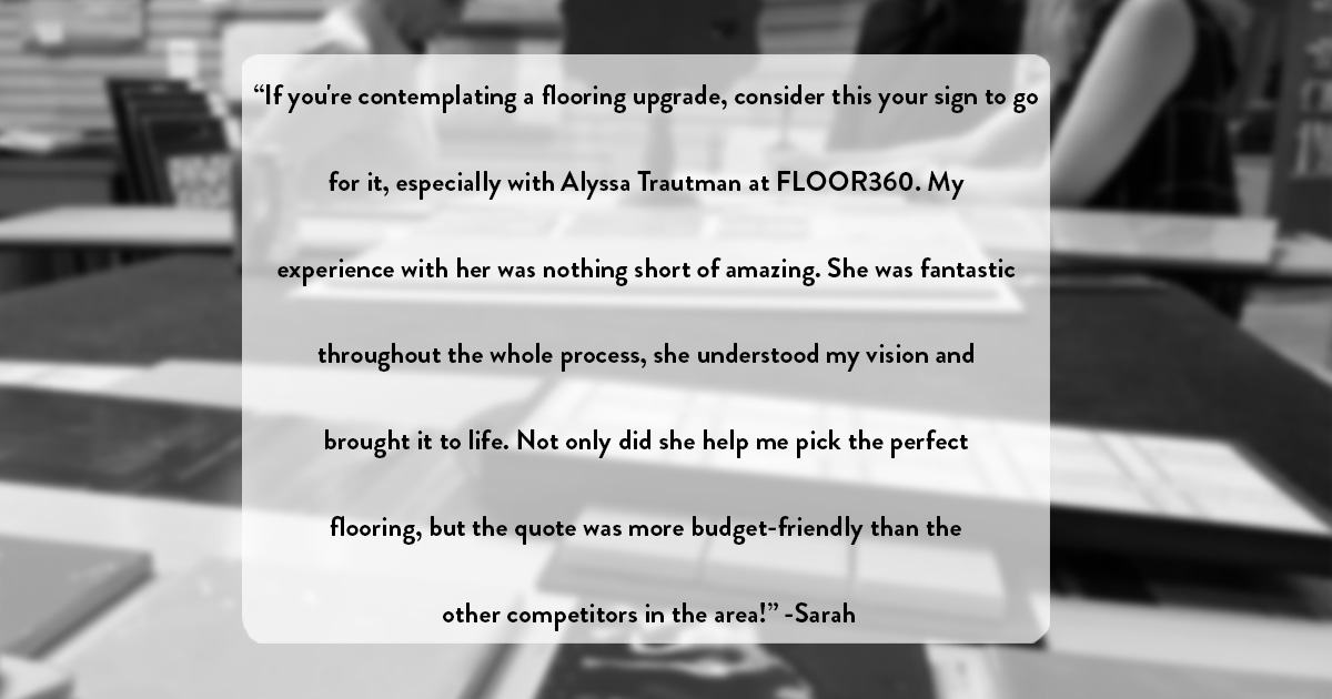 Another ⭐️⭐️⭐️⭐️⭐️ Google review for FLOOR360 service, designs, and price!