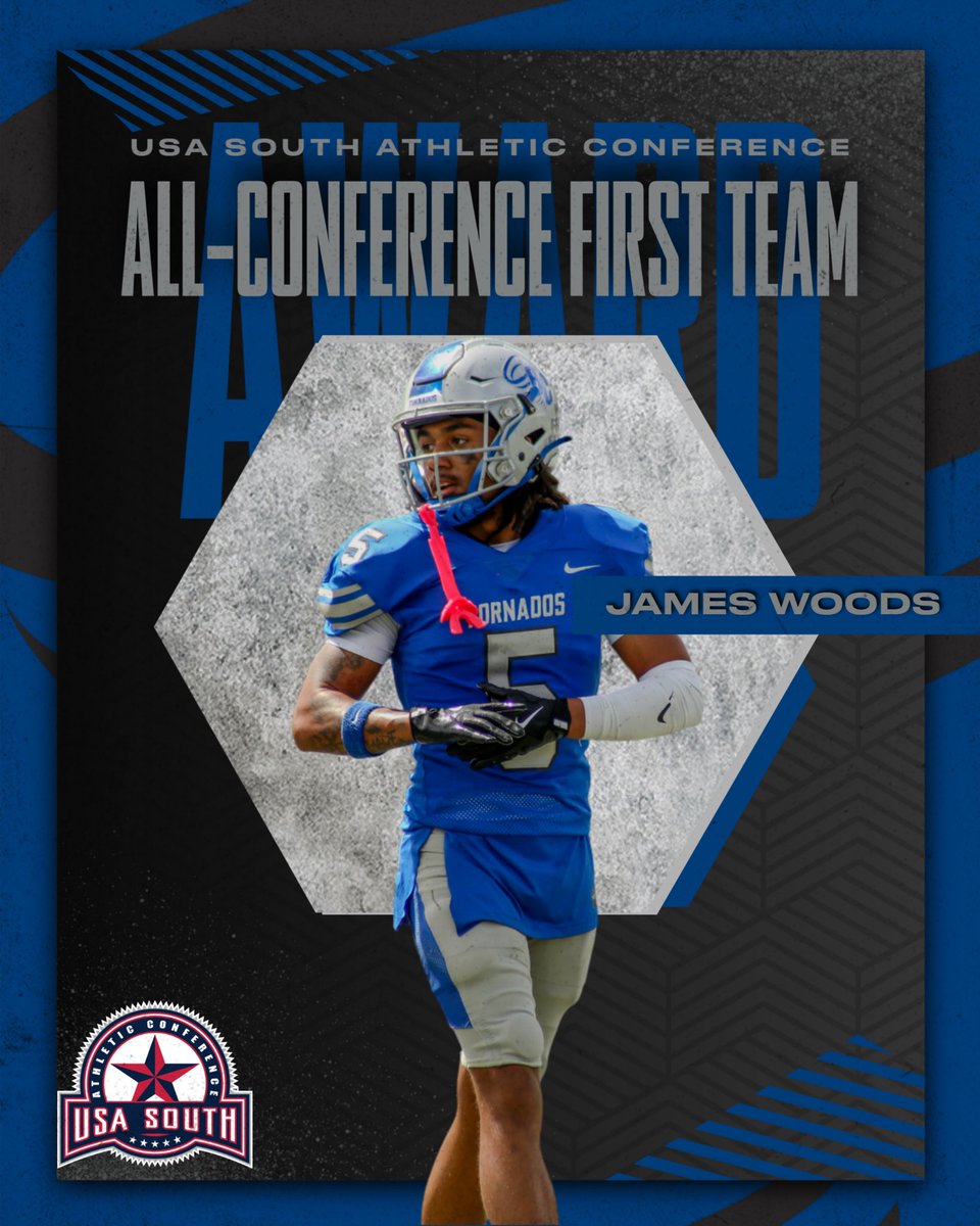 Brevard College Athletics (@bctornados) on Twitter photo Football: Congrats to senior defensive back James Woods for earning USA South All-Conference First Team honors! #NadoNation #d3fb <a href="/BrevardF5/">BC Football 🌪</a> Football: Congrats to senior defensive back James Woods for earning USA South All-Conference First Team honors! #NadoNation #d3fb <a href="/BrevardF5/">BC Football 🌪</a>