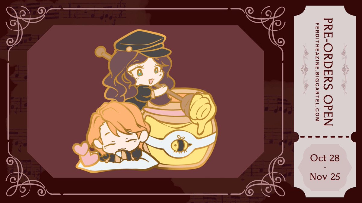arylaeee's tweet photo. We’re a little off from hitting the final stretch goal (this enamel pin) for the @zineferdithea zine! 🧡🩷🎶 Help us unlock the final goal!!
.
https://t.co/roSo3KGg7y
.
#fe3h #ferdithea https://t.co/6sKptJRIsi