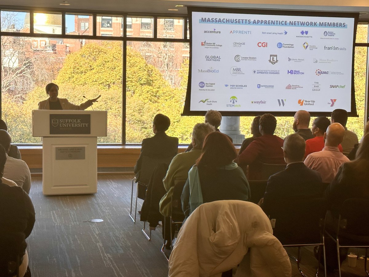 Josh S. Cutler (@joshscutler) on Twitter photo Great event by the <a href="/bostonchamber/">Boston Chamber</a> & Mass. Apprenticeship Network this morning <a href="/Suffolk_U/">Suffolk University</a> to recognize apprentice success stories and celebrate the growing number of employers looking to the apprenticeship model to build their team! #NAW <a href="/MassLWD/">Massachusetts Labor & Workforce Development</a> Great event by the <a href="/bostonchamber/">Boston Chamber</a> & Mass. Apprenticeship Network this morning <a href="/Suffolk_U/">Suffolk University</a> to recognize apprentice success stories and celebrate the growing number of employers looking to the apprenticeship model to build their team! #NAW <a href="/MassLWD/">Massachusetts Labor & Workforce Development</a>