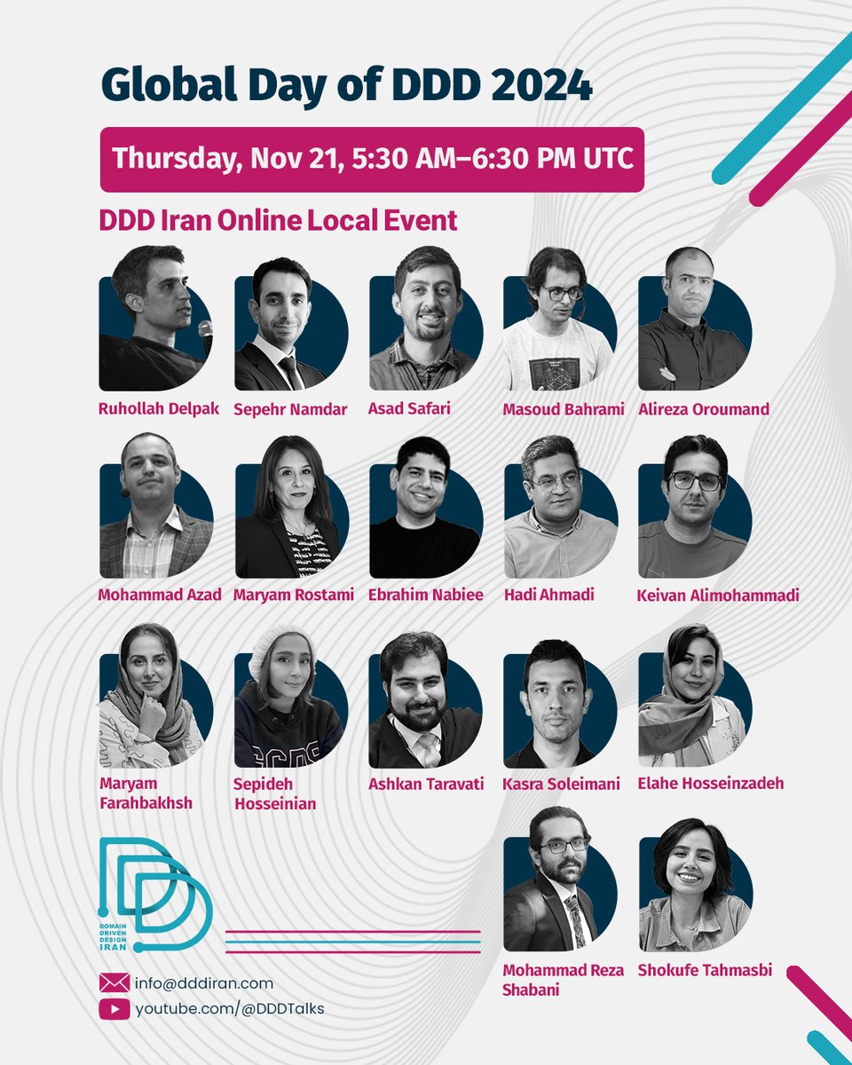 We are pleased to announce our participation in 𝟮𝟬𝟮𝟰 𝗚𝗹𝗼𝗯𝗮𝗹 𝗗𝗮𝘆 𝗼𝗳 𝗗𝗗𝗗, an event aimed at promoting the principles and practices of Domain-Driven Design.