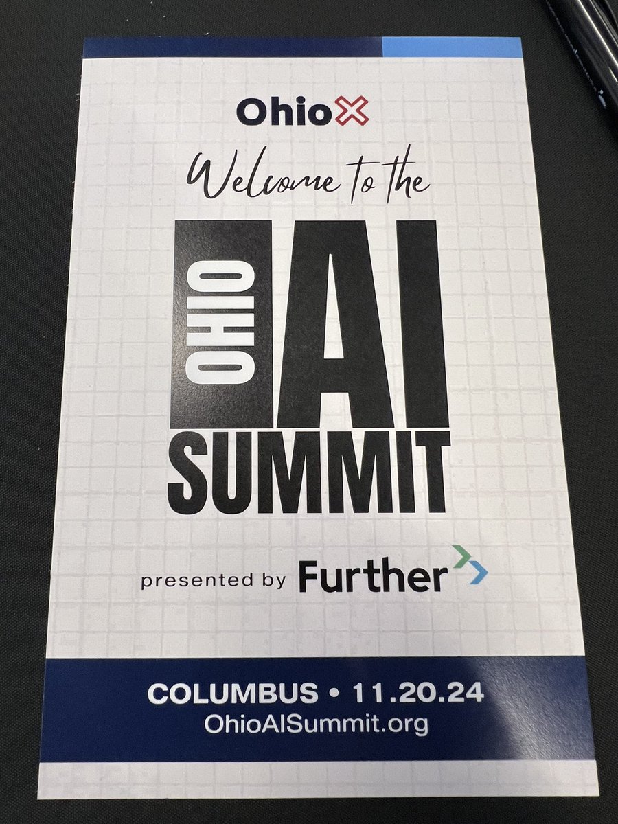 Naotreli's tweet photo. At the #OhioAISummit in Columbus, ready to gain insights into the evolving role of AI in healthcare and beyond. 
Excited for the conversations ahead! https://t.co/R4qIOqLobG
