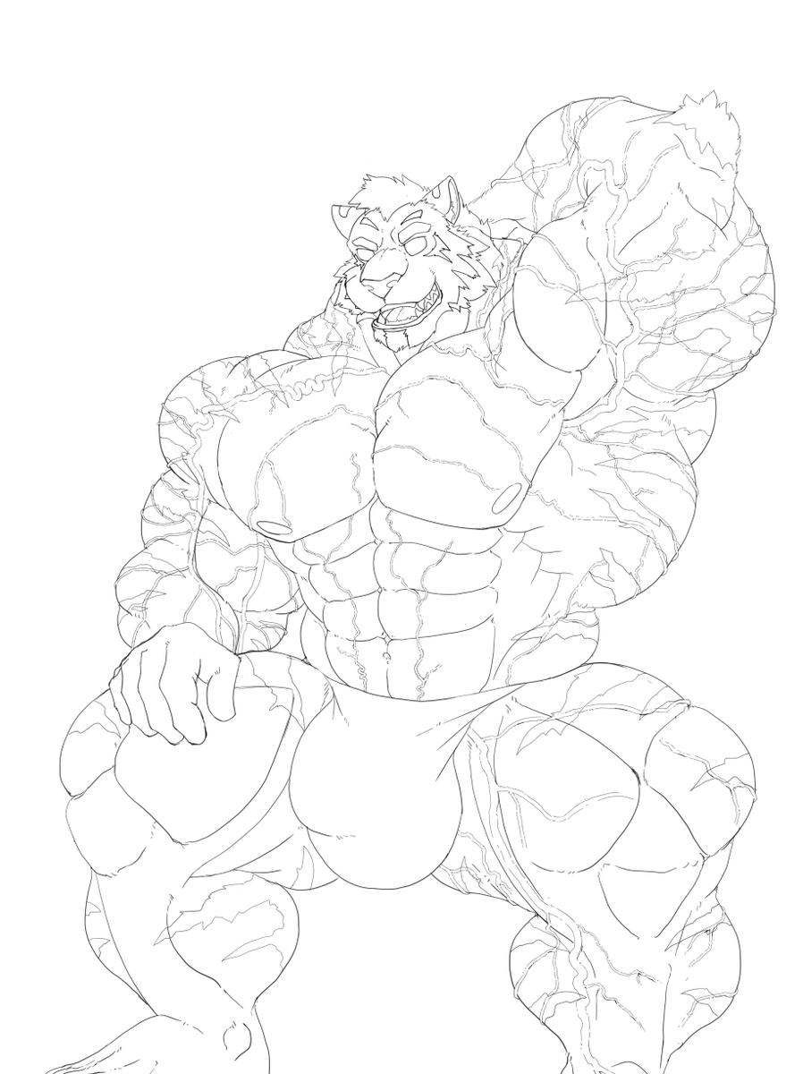 veiny or less vein lol.. sorry trying to curb the vein so i wont die shading it XD (if ever go full color shade)