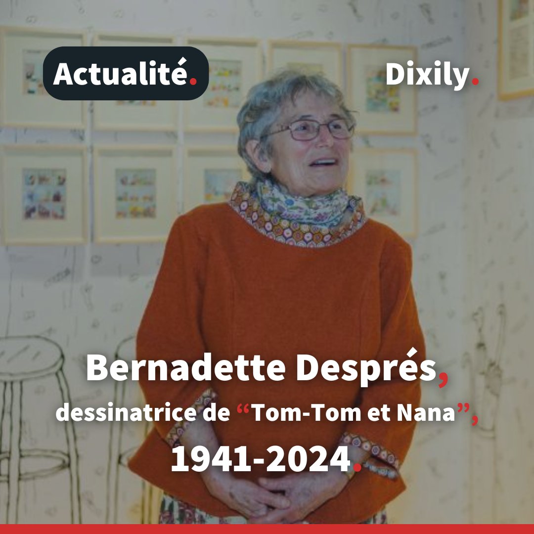 DixilyFr's tweet photo. 🪶 Bernadette Després, dessinatrice et co-autrice de "Tom-Tom et Nana" est décédé ce 20 novembre, à l'âge de 83 ans.

📷 Photo : AFP https://t.co/kzH0hY3EDD