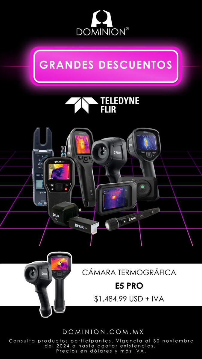 Dominion_Ind's tweet photo. ¡Disfruta de nuestros increíbles descuentos de la marca FLIR!🔥,🛒

#descuentos #dominionindustrial
#camarasflir #ofertas https://t.co/PV0QtDyC7y