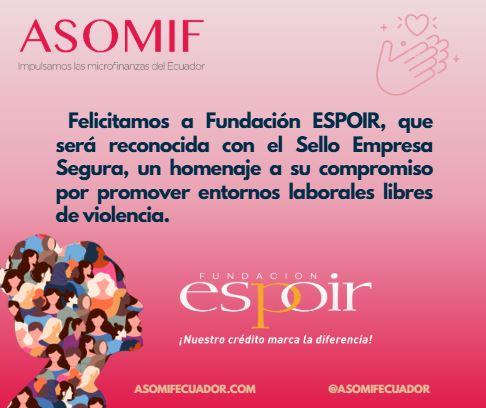 AsomifEcuador's tweet photo. Fundación ESPOIR será reconocida. Este 21 noviembre, 10 am. en el Centro de Arte Contemporáneo (Montevideo y Luis Dávila, Barrio San Juan), Quito.

🌟 ¡Inspiremos a más organizaciones a sumarse a esta causa!
#EmpresaSegura #FundaciónESPOIR #DíaContraLaViolencia https://t.co/07hVWHcMYN