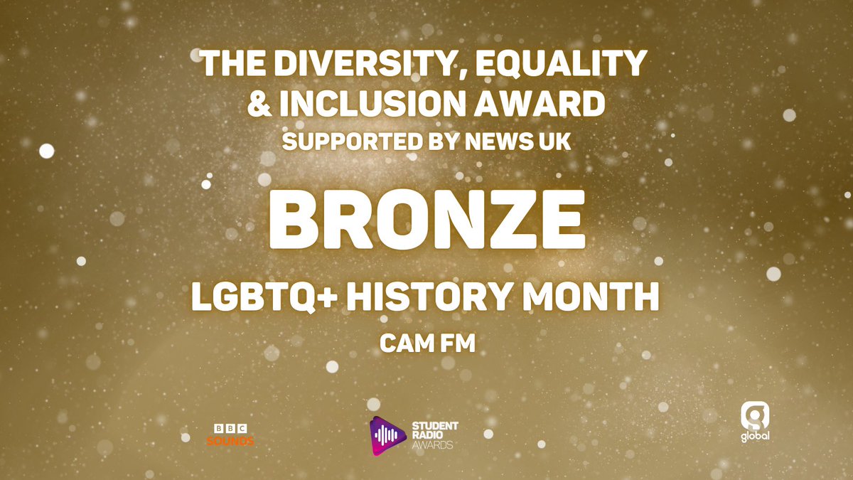 Congratulations to all the winners of The Diversity, Equality &amp; Inclusion Award supported by <a href="/NewsUK/">News UK</a> 

<a href="/BBCSounds/">BBC Sounds</a> <a href="/global/">Global</a>