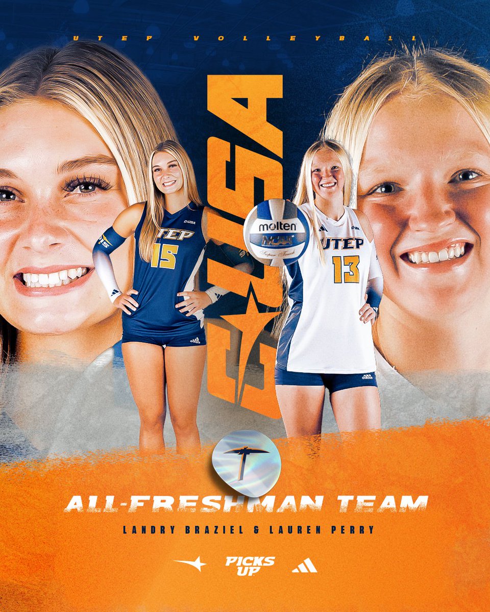 UTEP Volleyball (@utepvb) on Twitter photo ๐ง๐ต๐ฒ ๐ณ๐๐๐๐ฟ๐ฒ ๐ถ๐ ๐ฏ๐ฟ๐ถ๐ด๐ต๐ ๐ณ๐ผ๐ฟ ๐๐ต๐ฒ ๐ ๐ถ๐ป๐ฒ๐ฟ๐! ๐คฉ
Congratulations to Landry Braziel and Lauren Perry on earning a spot on the CUSA All-Freshman Team! ๐
#PicksUp โ๏ธ | <a href="/ConferenceUSA/">Conference USA</a> ๐ง๐ต๐ฒ ๐ณ๐๐๐๐ฟ๐ฒ ๐ถ๐ ๐ฏ๐ฟ๐ถ๐ด๐ต๐ ๐ณ๐ผ๐ฟ ๐๐ต๐ฒ ๐ ๐ถ๐ป๐ฒ๐ฟ๐! ๐คฉ
Congratulations to Landry Braziel and Lauren Perry on earning a spot on the CUSA All-Freshman Team! ๐
#PicksUp โ๏ธ | <a href="/ConferenceUSA/">Conference USA</a>
