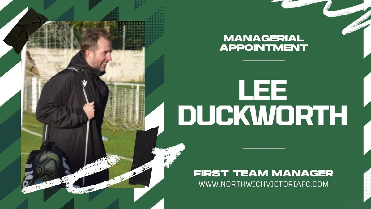 𝐅𝐈𝐑𝐒𝐓 𝐓𝐄𝐀𝐌 𝐌𝐀𝐍𝐀𝐆𝐄𝐑

We are delighted to announce that the club has appointed Lee Duckworth as the teams new First Team Manager.

We look forward to working with Lee and his team with the aim of building a long successful future for the club.

#NonLeague | #Vics |