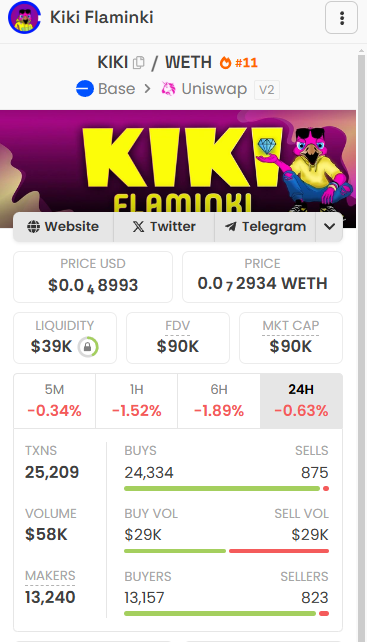 henry_terron's tweet photo. @MelisaMimosa420 $KIKI The Flaminki is booming!!!!

✅CMC listing on 500k MC 
✅CoinGecko Listing Soon
✅NFT collection
✅Weekly Airdrops
✅Staking / Yield Farming

X:  @kikitheflaminki

TG: https://t.co/O8KUajKSTM
CA: 0xc849418f46A25D302f55d25c40a82C99404E5245 https://t.co/DRkpzUB5gO