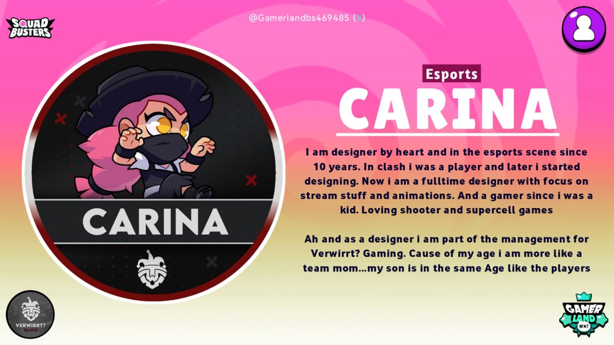 GamerlandMedia's tweet photo. ⚡️⚡️OFFICIAL: @carinabeast on the interview! Our new special guest is Carina - also one of the members of @VerwirrtGaming❤️🔥
📅Interview date: 22nd November
#SquadBusters #InterviewAnnouncement https://t.co/vFQovbPK0o