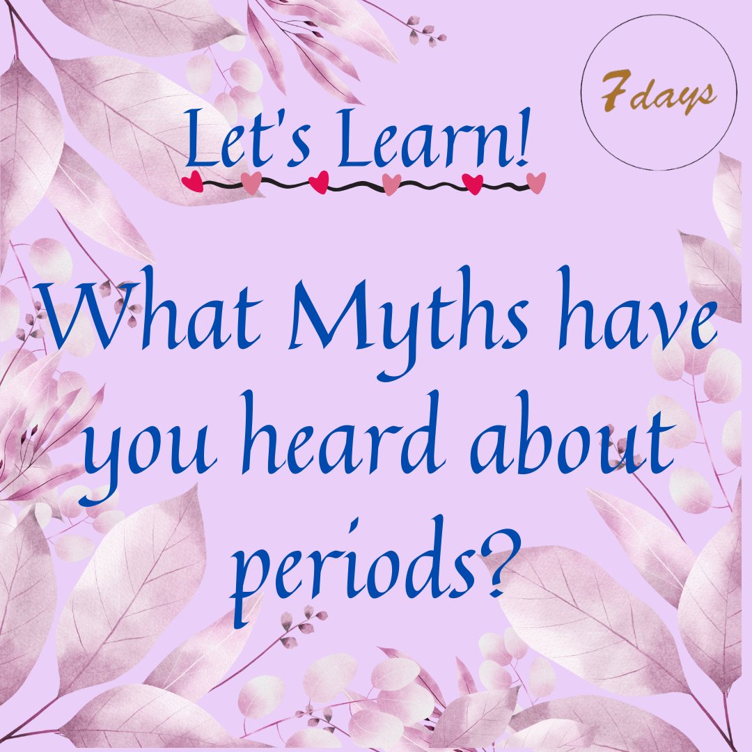 7daysint's tweet photo. We #learn every day! How about you tell us something weird you heard about #periods? #7days #7dayspads #Alienskin #sheebah https://t.co/pQf0O2ZeNS