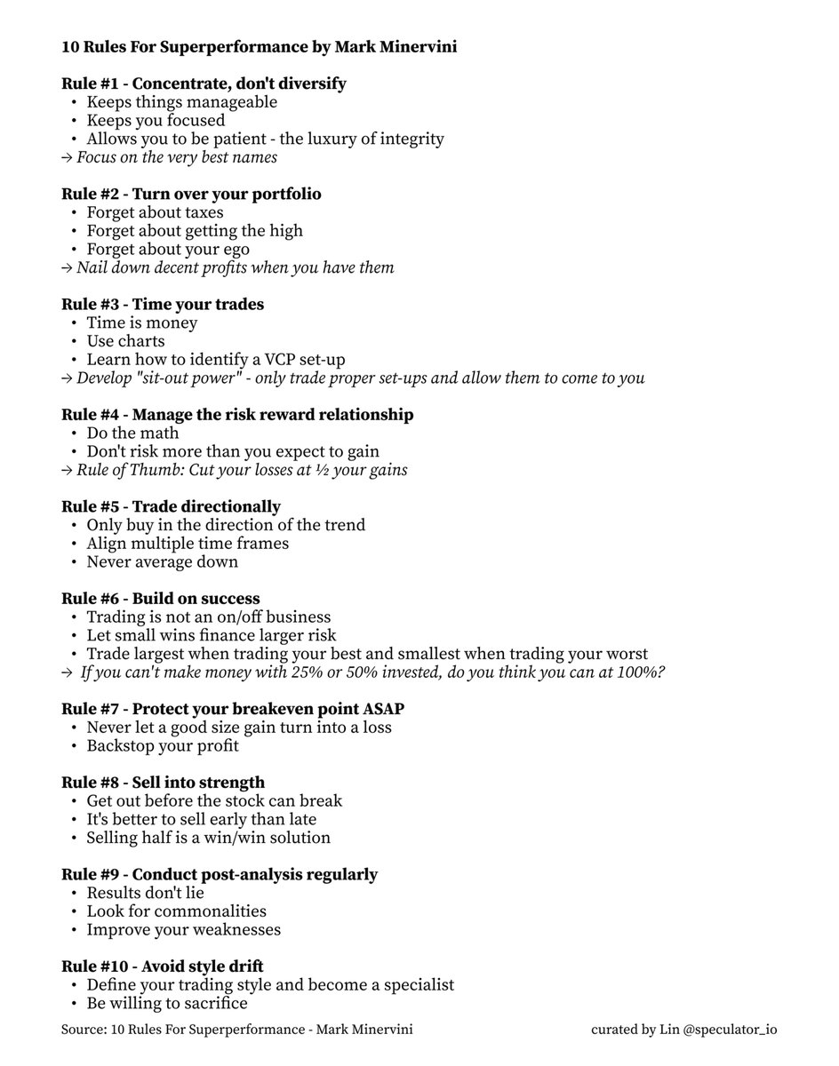10 Rules For Superperformance by Mark Minervini
