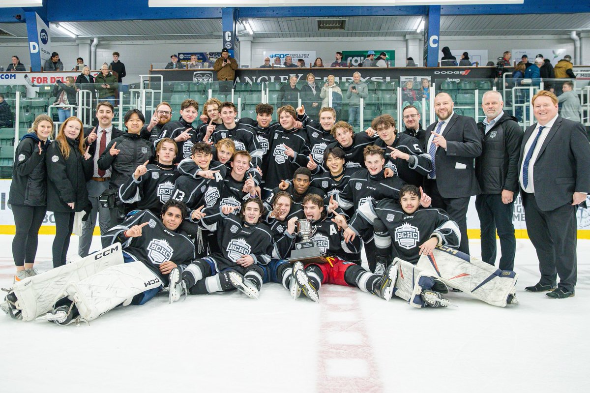 ThePJHL's tweet photo. Back-2-Back Wins for the PJHL BCHC Prospect Stars!! 🏆🚨

We would like to thank @LangleyTrappers for hosting such an incredible combine and event and allowing us to use their facility for the last few days. Big shoutout to all the volunteers and staff for making everything happen! 🏒

#thepjhl #thebchc #kijhl #thebchc #langley #champions #whl #prospectsgame #scouts #madeofhockey #juniorhockey
