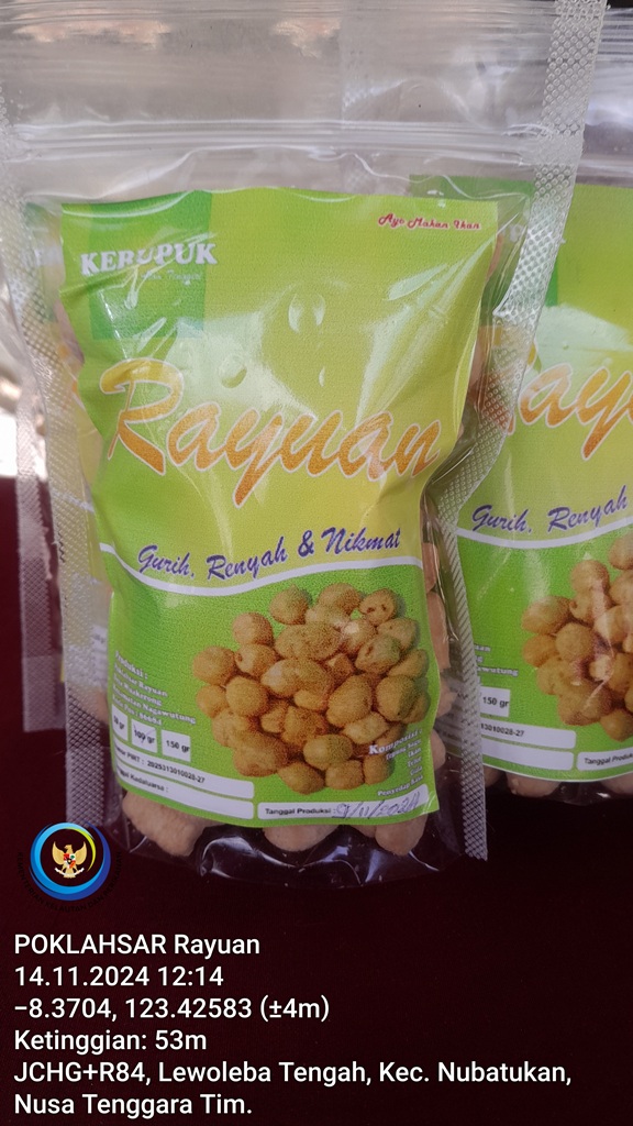 MaxieNinef's tweet photo. Sabtu (09/11), Maxianus C. H. Ninef, Luhkan Kab. Lembata, di POKLAHSAR Rayuan , Desa Wuakerong, Kec. Nagawutung, Produksi Kerupuk Atom Tenggiri, Sebanyak 12 Kg, 84 bks harga Rp. 10000/100 gr, 84 bks harga Rp. 5000/50gr.
#GiatLuhkanSatminkalGONDOL
#luhlapor
#Produksi
#lembata https://t.co/j4fFdCEQyM