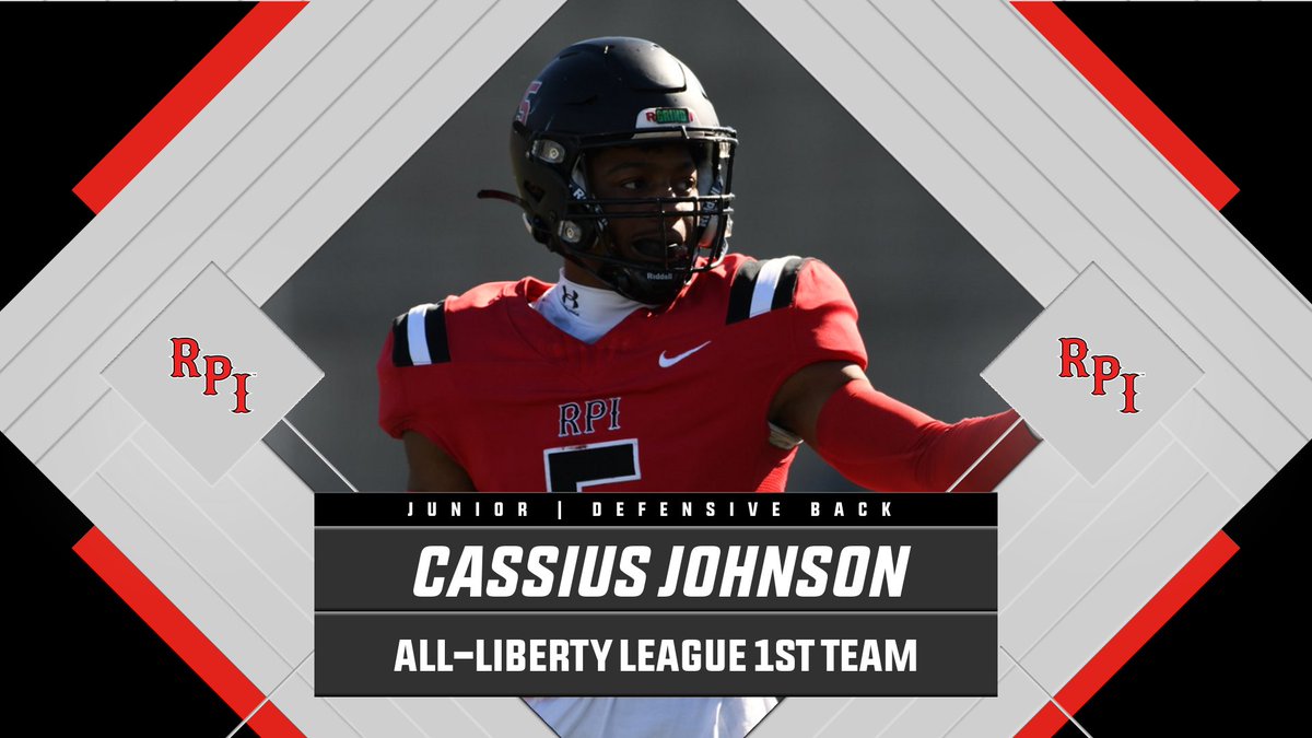 Congratulations to Junior CB Cassius Johnson on earning All-Liberty League 1st Team Defense and 2nd Team Return Specialist! 

#REDFAM