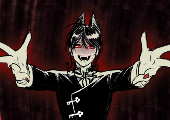 Ooooooh I forgor to introduce him here! This extremely sadistic bitch right here is Kona Raven 