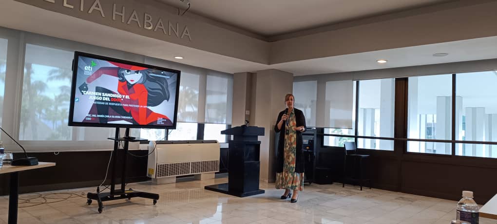 Los Ing Yan Carlos Sainz y María Carla Silveira, intercambian sobre la seguridad en WordPress como conferencistas en el Taller "Ataques de Denegaciones de Servicio" organizado por <a href="/ETECSA_Cuba/">ETECSA</a>  en la III Jornada de #CiberseguridadParaTodos
@etibio
