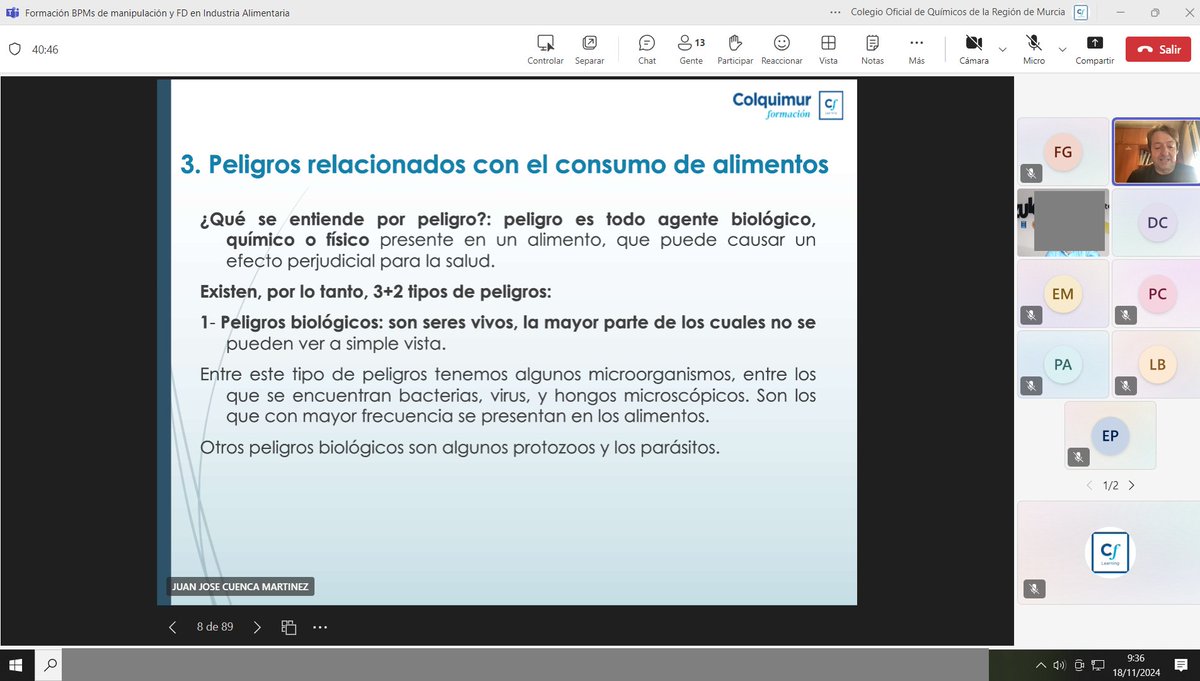 COLQUIMUR's tweet image. Buenas prácticas de Manipulación y Plan FOOD Defence en Industria Alimentaria.🍽️✨
👩‍🏫 Dirigido a: Profesionales del sector alimentario, manipuladores de alimentos y cualquier persona interesada en garantizar la calidad y seguridad de los productos.
#Colquimur #colquimurformación