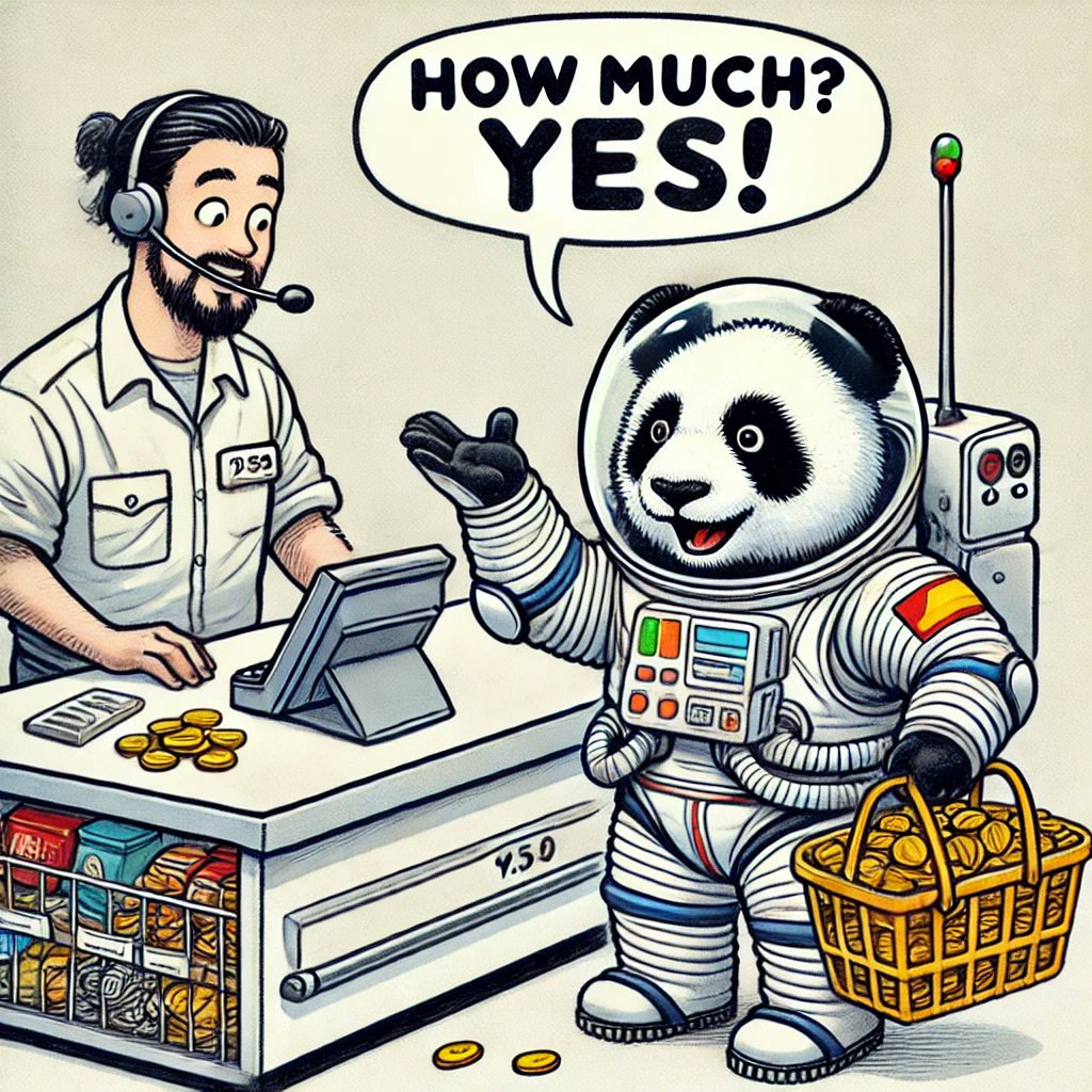 HowMuchYes68300's tweet photo. "Do you also want to shop without worrying about how much money you have? 🛒🐼💸

With How Much? YES!, the receipt is just a formality. 🚀 Time to upgrade your life – Meme-Coin style! ✨

#HowMuchYes #MemeCoins #CryptoFun #PEPE https://t.co/Qsgojlgune