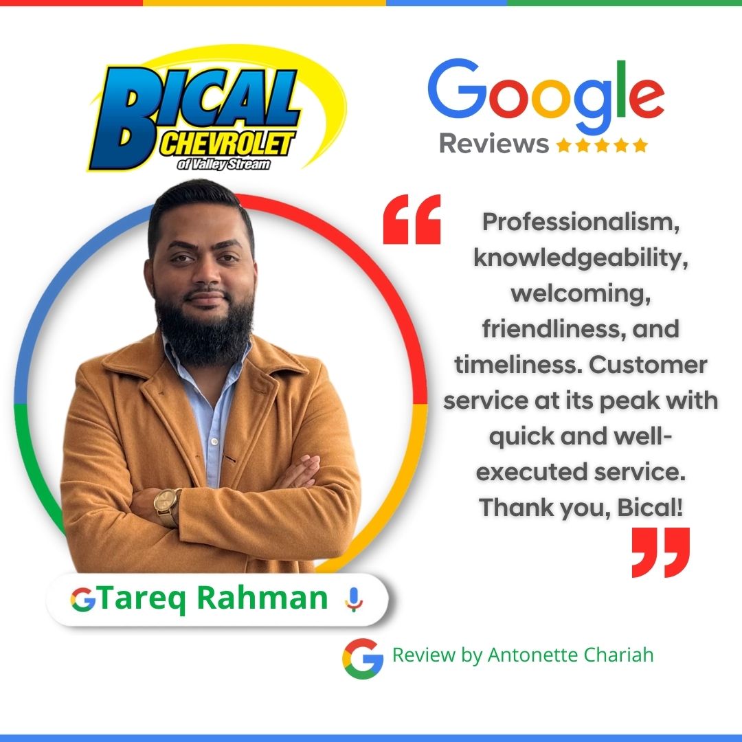 bical_chevrolet's tweet photo. 🙏Thank you, Antonette Chariah, for the 💯excellent review you ✍️wrote about Bical's team, "Professionalism, knowledgeability, welcoming, friendliness, and timeliness. Customer service at its peak with quick and well-executed service. Thank you, Bical!" https://t.co/ESSMIIEFrw