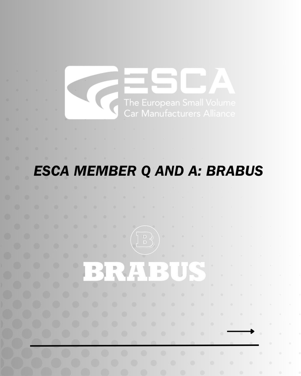 escalliance's tweet photo. One of the newest members of the European Small Volume Manufacturers Alliance (ESCA), Brabus, have shared some thoughts on the year ahead and their role within ESCA. https://t.co/oWfJ7hSbLg