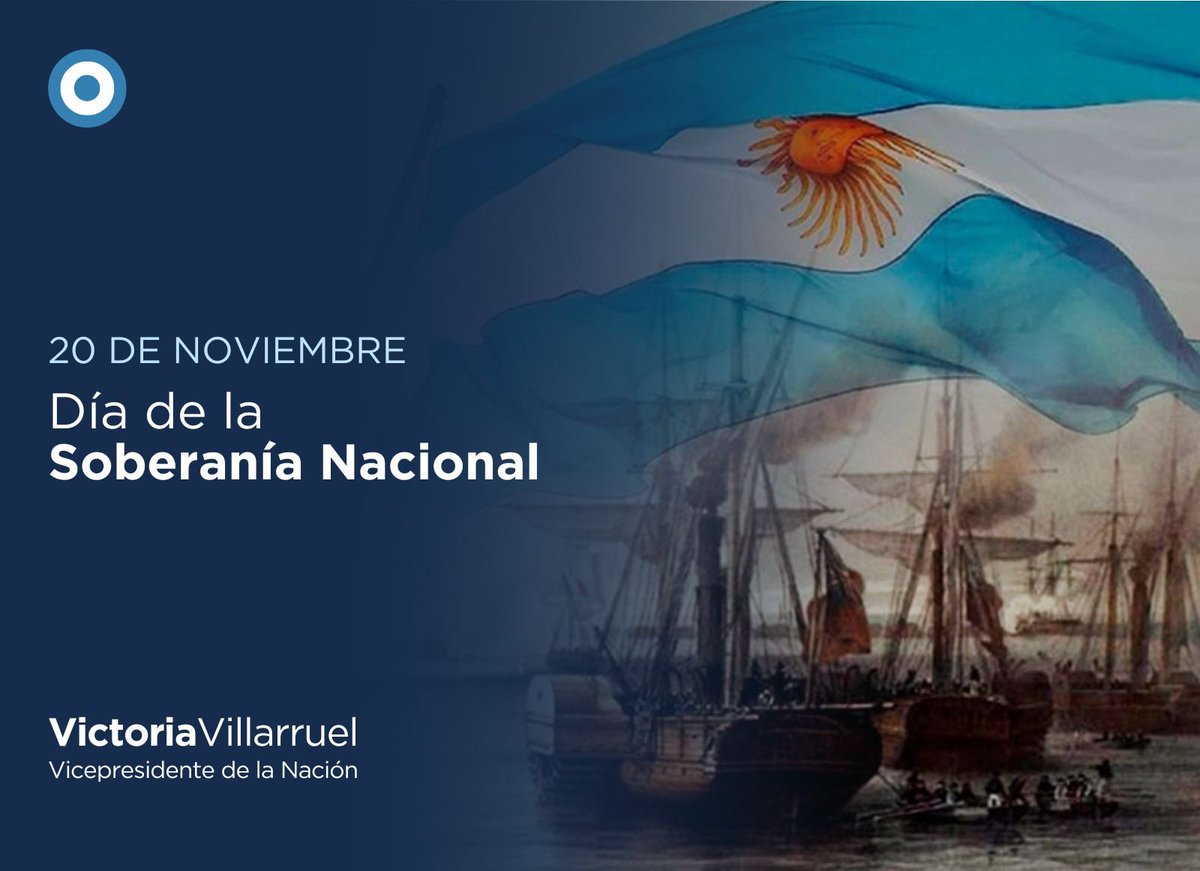 “Día de la Soberanía Nacional. 
Cuando la Azul y Blanca se plantó ante las dos mayores potencias colonialistas de la tierra. 
Hazaña americana recompensada con el sable del Libertador José de San Martín. Gloria y Honor a los bravos de la Vuelta de Obligado. ¡Viva la Patria!”