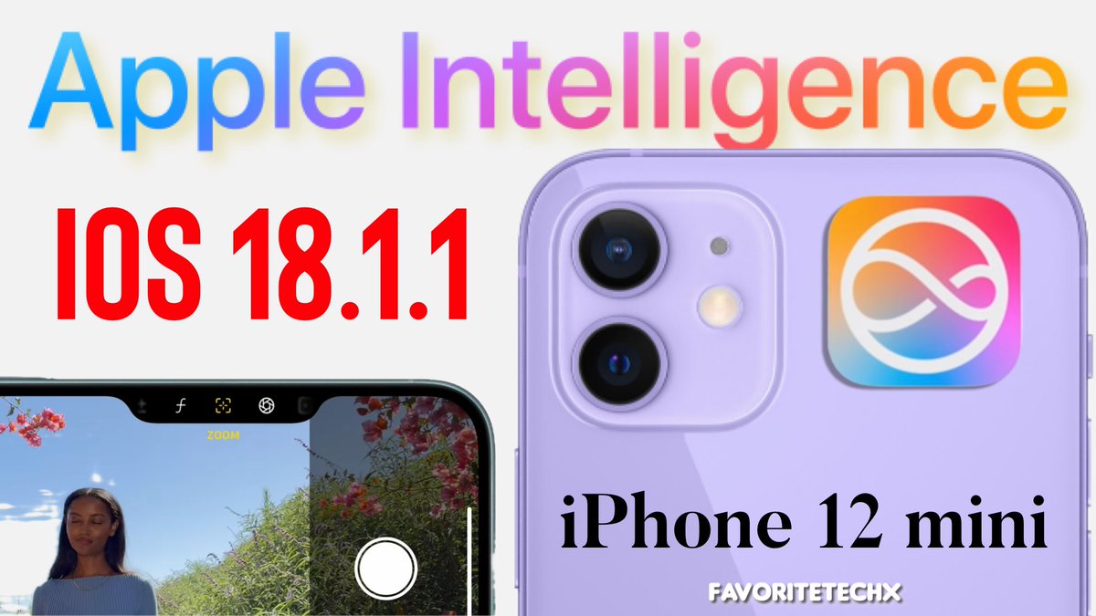 FavoriteTechX's tweet photo. Apple Intelligence iOS 18.1.1 iPhone 12 mini

https://t.co/zqeHqtm9dK

#apple #iOS18 #iphone16 #iphone16pro #iPhone16Ultra #iphone16promax #iphone16mini #ios18beta #ios18features #ios18bug #AppleIntelligence https://t.co/xIp0JCygRt