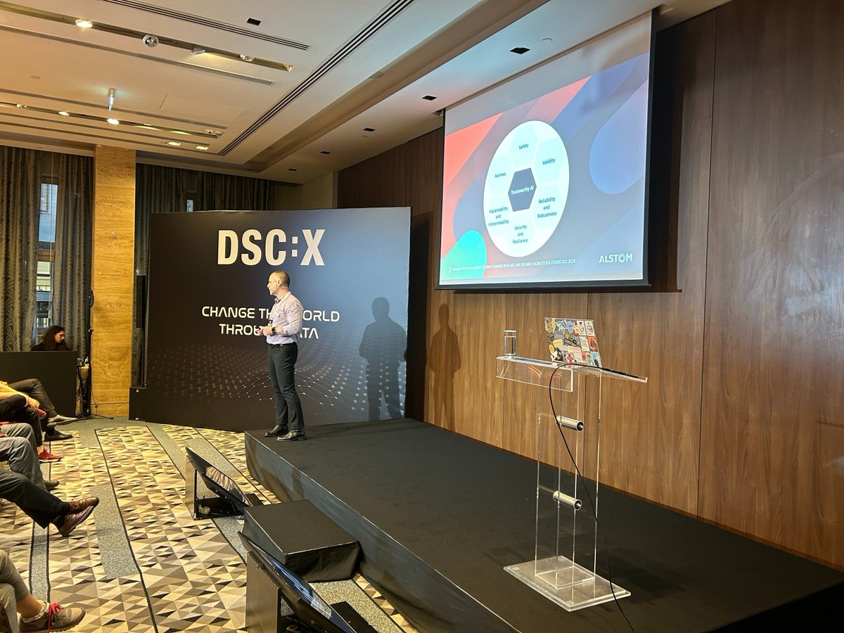 ethernal_tech's tweet photo. 🎉🌍 DSC Europe 24 is the leading conference held in Belgrade, focused on AI and Data Science. It brings together over 3000 most influential and knowledgeable experts and professionals for a five-day event filled with 💬 discussions, 🤝 networking, and 🌟 business opportunities. Over 100 AI and Data topics were addressed by 500 greatest minds in the field.

👥 @SrdjanVukmirovi (CEO of @ethernal_tech) and @Swiss_Tech_Alex (CEO of Tech Ecosystem Advisory)

📌 DSC:X is a stage dedicated to decision-makers. Talks and panels are centered on building Data and AI teams, Data-Driven culture in organizations, developing Data and AI products, and Data in Cloud. 👇

🎤 'Building Trust in AI: Alstom’s Journey Towards Safe, Reliable Mobility Solutions'

👨‍💻 Nenad Mijatovic, Director of Data Science and AI at @Alstom

🧠 Data & AI Talks stage includes topics such as Generative AI, NLP, Computer Vision and Robotics, Data Engineering, and many more. 👇

🎤 'How to train a large diffusion model'
👨‍💻 Eugene Lyapustin, Senior ML Engineer at @yandexcom

💡 PANELISTs stage 👇

🎙️ 'Building Sustainable, Efficient, and Highly Intelligent AI Factories in Europe'

Panelists: 
👨‍💻 @AndrewvdHaar (Managing Director at Fiber Carrier Association) 
👨‍💻 Thomas Schmidt (CSO and Co-Founder of AMBER)
👨‍💻 Gauvain Girault (CTO at Eviden)

🔗👉 https://t.co/1OckmPqg14