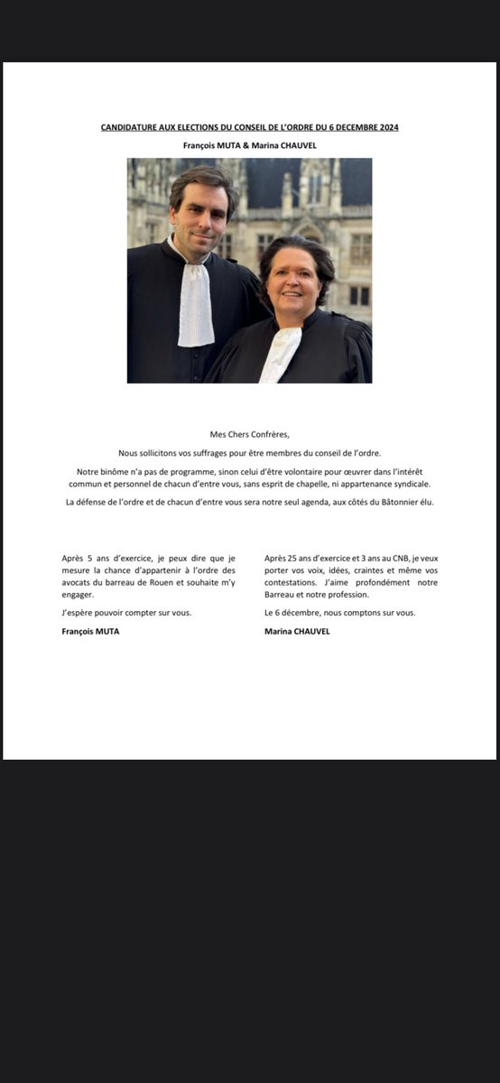 À Rouen, pas de registre à signer mais c’est officiel ! <a href="/fr4nc0is/">François</a> <a href="/BarreauRouen/">Barreau de Rouen</a> 💪💪🤞🤞
#MCO
#6décembre