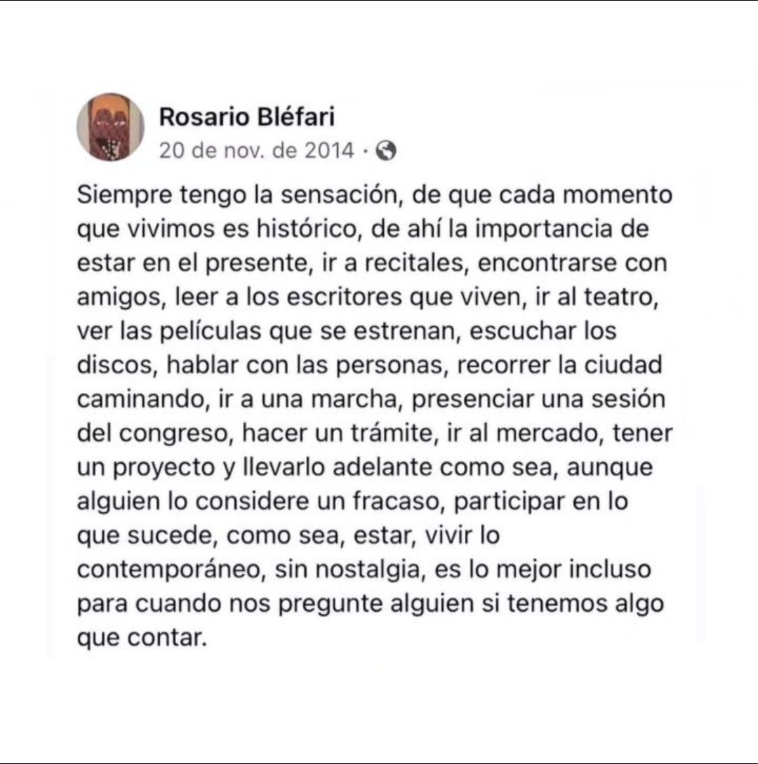 Jochevalier_'s tweet photo. Hoy se cumplen 10 años de este posteo de Rosario Blefari que llevo siempre conmigo. https://t.co/35vOnYDY0P
