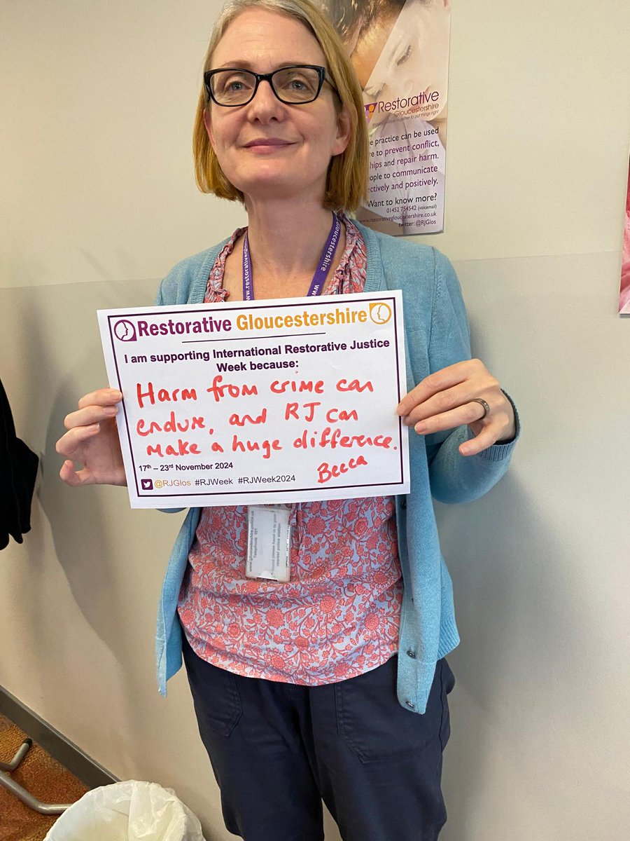Our service manager <a href="/Beccacacaca/">Becca</a> sharing her thoughts during Restorative RJ Justice Week "harm from crime can endure, and RJ can make a huge difference" #RJweek2024 #restorativejustice #RJ
